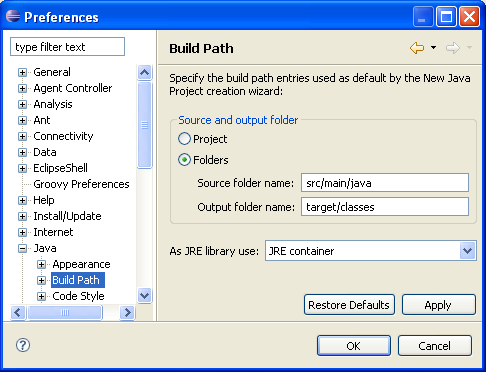 Figure 1-1-4 Source and output folder settings dialog
